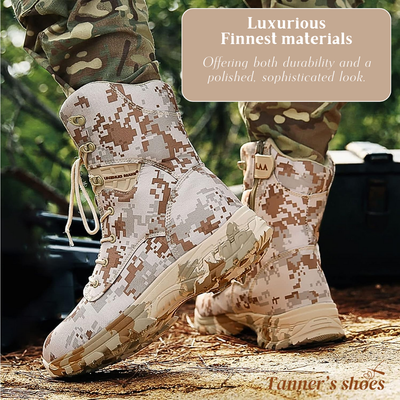 Zack | Men's Durable High-Top Camouflage Military Boots