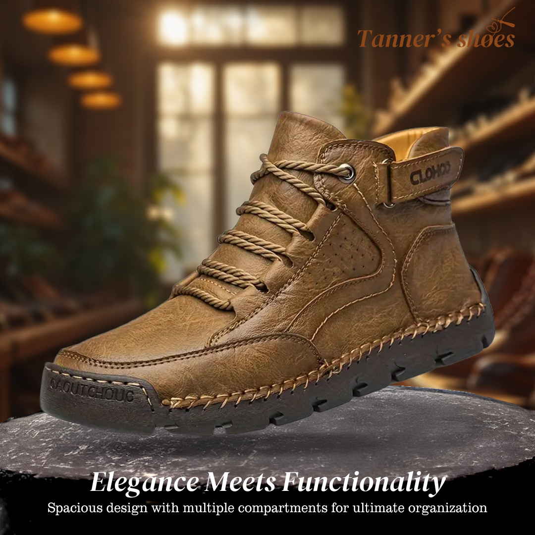 Charles | Orthopedic PU Leather Hiking Shoes