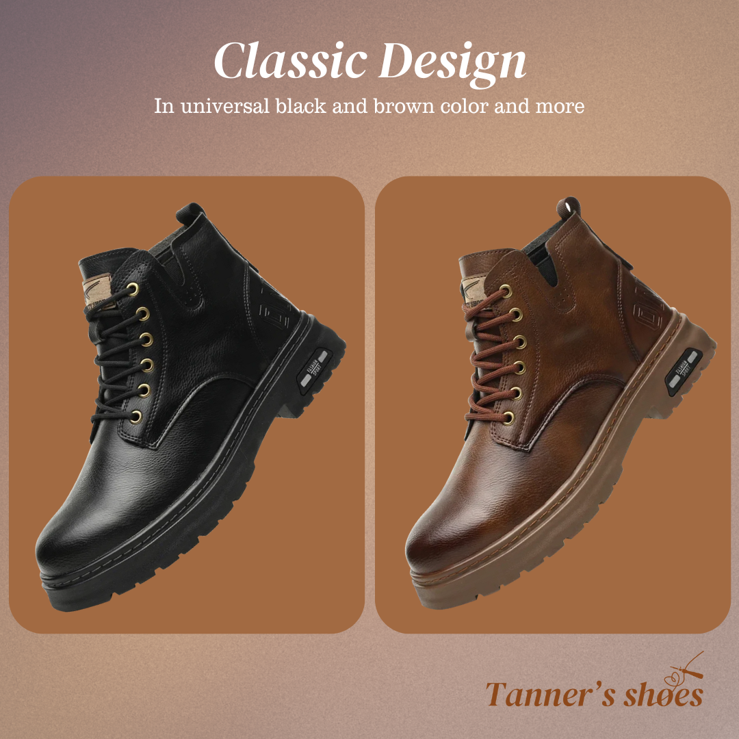 Walter | Cool Lace-Up Boots With Side Zip For Men