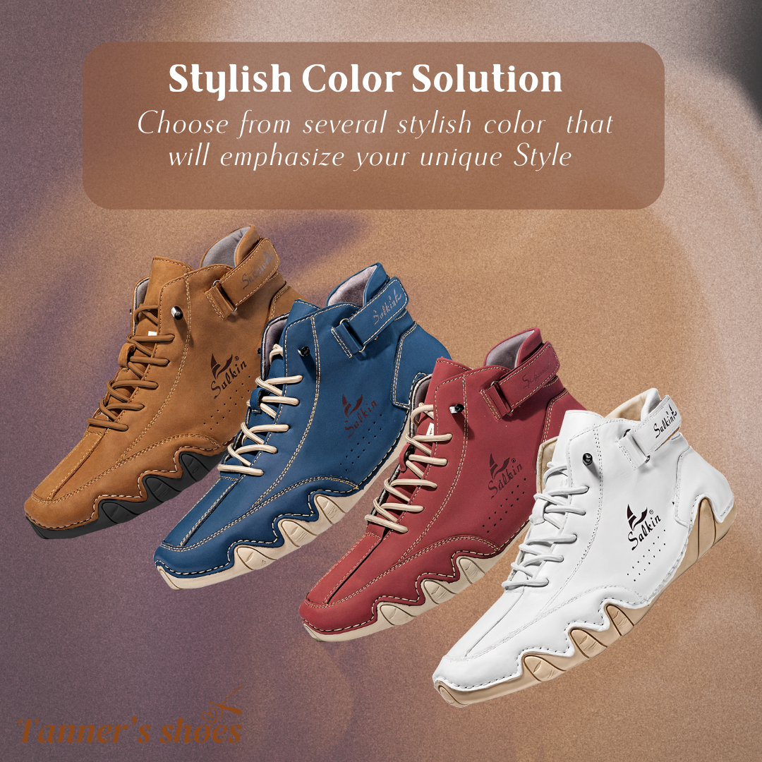 Collerina | Comfortable Orthopedic High Shoes Made of Faux Leather