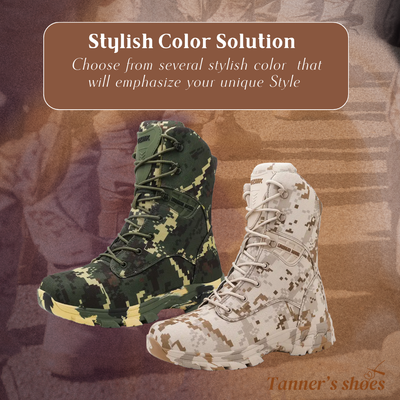 Zack | Men's Durable High-Top Camouflage Military Boots