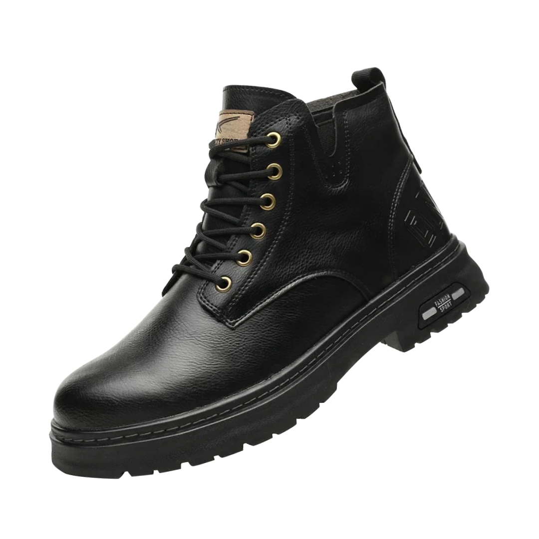 Walter | Cool Lace-Up Boots With Side Zip For Men