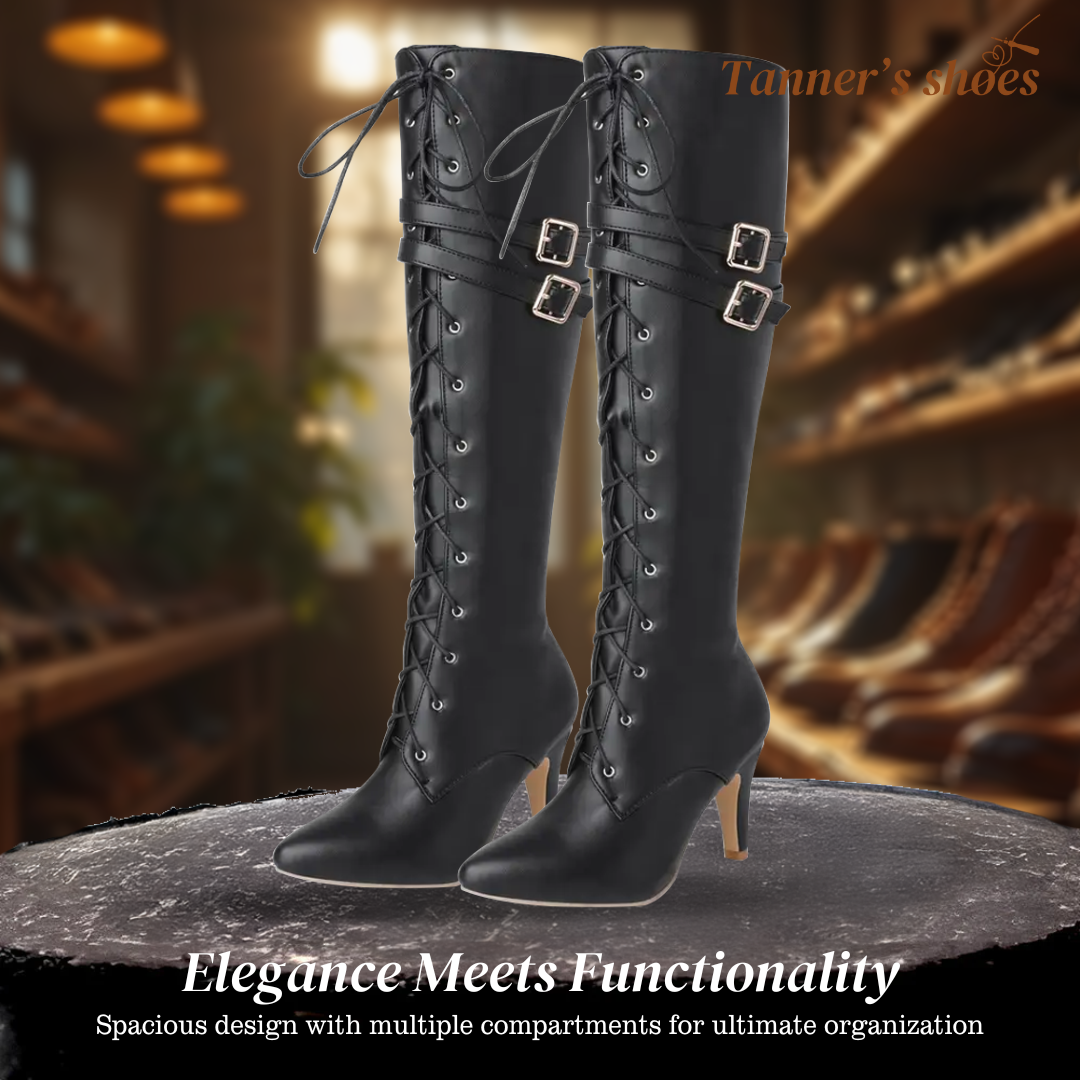 Sophia | Knee-High Lace-Up Boots